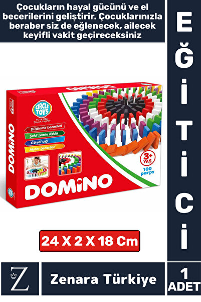 Zenara لعبة دومينو تعليمية للأطفال، التنسيق بين اليد والعين، الذكاء، الإبداع،...