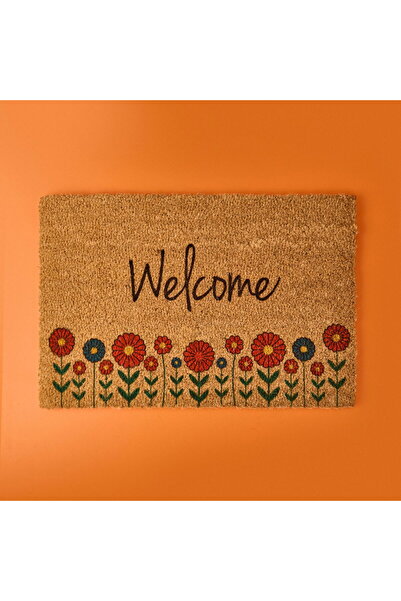 Chilai Home Blattern Koko Flower Patterned Welcome Door Mat - Colorful - 40X60 cm