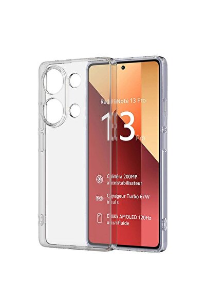 Logis Redmi Note 13 Pro 4G Kılıf Süper Silikon Şeffaf