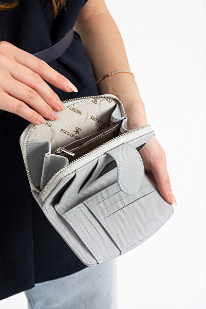 ImPolo Portofel de mână pentru femei Berry LkGri Dimensiune 11,5x15,5