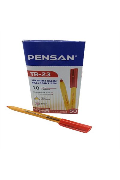 Art Tone Pensan Ballpen Triangle Red 1.0 Pack of 50 Tr-23