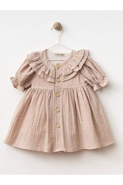 Cherrys Bebek فستان روبا مكشكش للفتيات الصغيرات