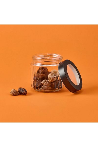 MATMEL Borosilicate Glass Storage Container - Gray / Black - 800 ml