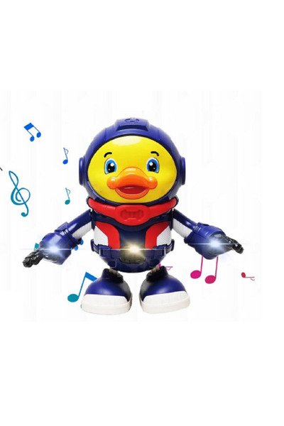 rexa لعبة روبوت البطة الفضائية الراقصة - لعبة موسيقية مضيئة لطيفة وملونة للأطفال