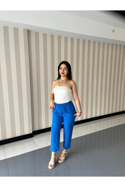 ELSEBUTİKTR Women's Elastic Waist Trousers