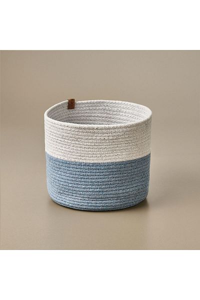 MATMEL Round Organizer Basket - Gray / White - 14X24X24 cm