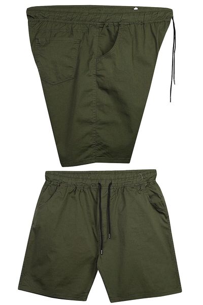 marufshop Men's Lace-Up Gabardine Shorts with Lycra Large Size Suitable for 120 - 157 Kilos