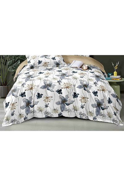 CHIRASO CHIRASO Finet Bedding Set, 4 Pieces, Sheet 140x200, Duvet Cover 160x200, 2 Pillowcases, with print