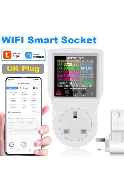 choice2 UK plug WiFi ‌Tuya WiFi Smart Sket 16A Power Energy Meter 110V/220V D...