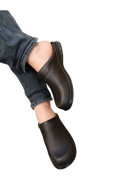 oktay kundura Dr. Oktay Leather Classic Sabo Doctor Nurse Chef Hairdresser Slippers