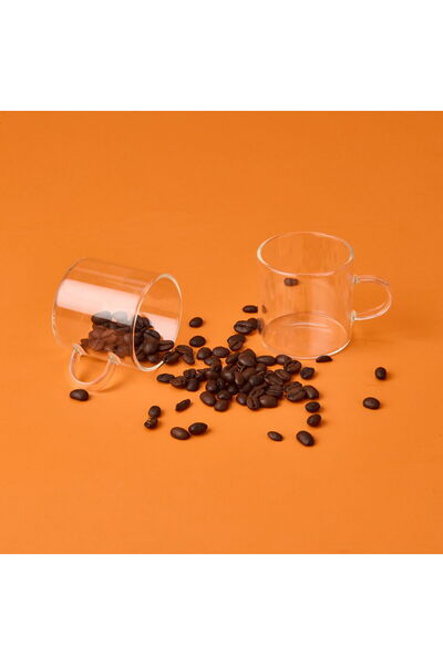 MATMEL Glassware 6-Piece Coffee Cup - Transparent