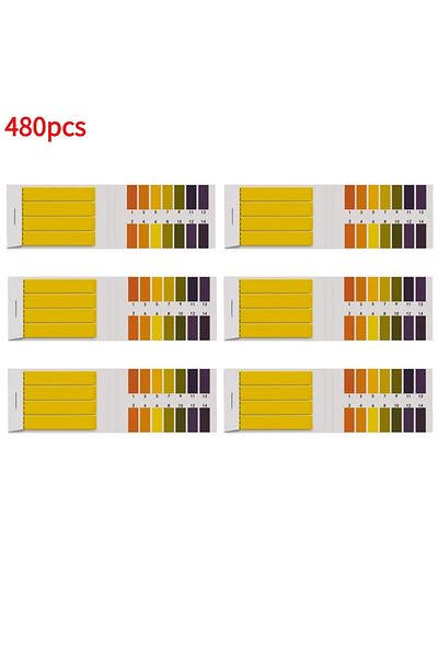 Choice10 480 قطعة 80-800 قطعة ورق عباد الشمس الاحترافي 1-14 شرائط اختبار مؤشر مقياس الحموضة لمستحضرات التجميل المائية