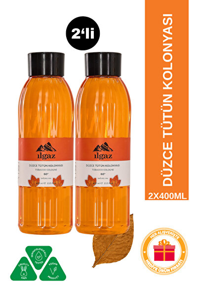 ILGAZ 2'li Kalıcı Tütün Kolonyası Seti 60 Derece | 2 X 400 ml Eau De Cologne ...