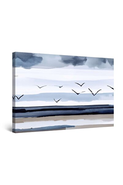 startonight Tablou DualView Startonight Pasari si Plaja Albastra, luminos in intuneric, 60 x 90 cm