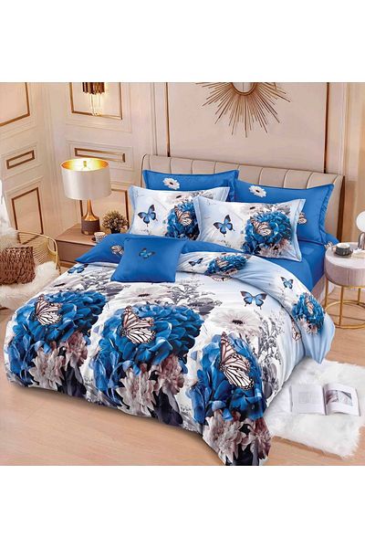 CHIRASO CHIRASO Finet Bedding Set, 6 Pieces, Sheet 240x250, Quilt 200x230, 4 Pillowcases, Print