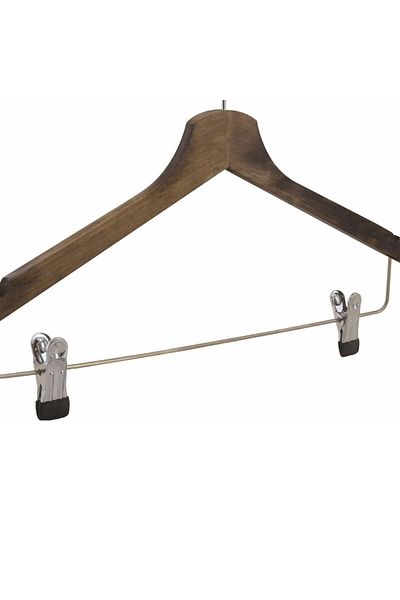 MATMEL Wooden Skirt Trousers Shirt Hanger - Walnut