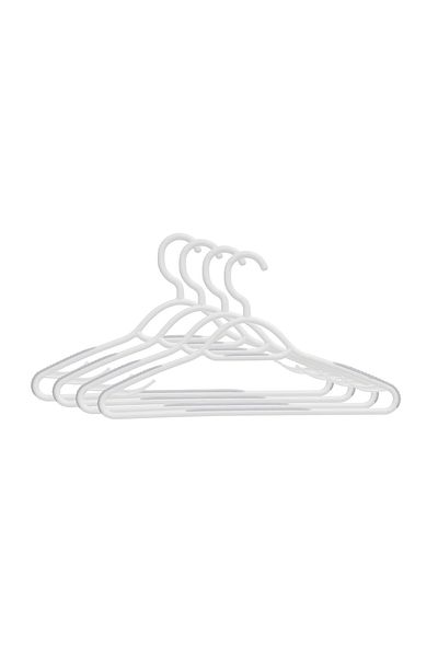 MATMEL Plastic 4-Piece Anti-Slip Clothes Hanger -