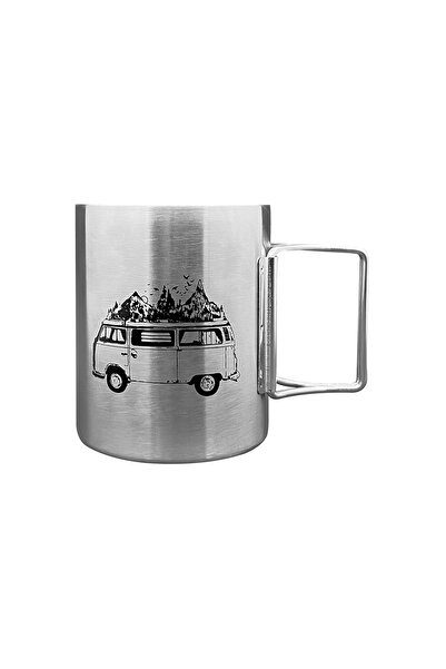 Orgaz Katlanabilir Saplı Çelik Kupa Bardak - Orcamp - 180 ml - Karavan (OUT-1800)