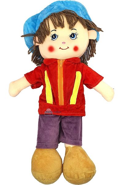 rexa Soft Boy Baby Doll with Embroidered Face, Doll Set for Kids with Music