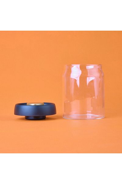 MATMEL Frasco Vacuum Storage Jar - Transparent / Black - 900 ml