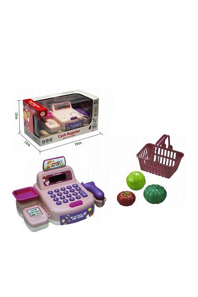 rexa Kids Calculating Cash Register Grocery Accessories Scanner & Sounds