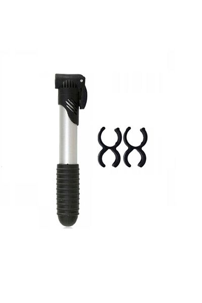 OEM Mini bicycle hand pump, 20 cm, black/silver