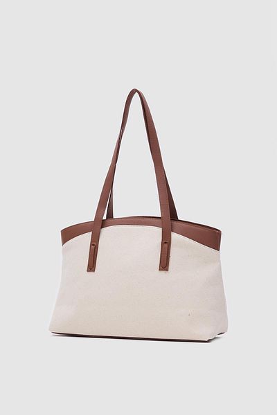 Shule Bags Citta Canvas Tan Tote Bag