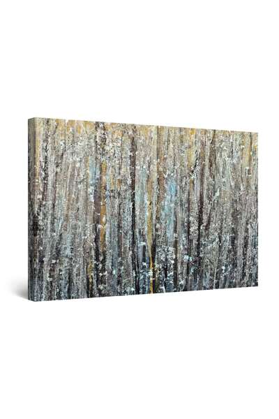 startonight Tablou DualView Startonight Copaci Negru-Gri-Verzui, luminos in intuneric, 80 x 120 cm