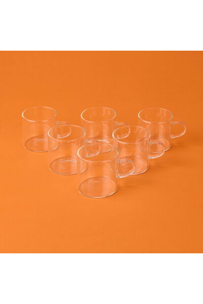 MATMEL Glassware 6-Piece Coffee Cup - Transparent