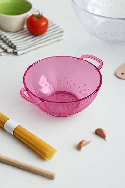 EWs Acrylic Pink Mini Brass Strainer & Pulses Strainer (WITH 3 WATER CUPS SIZES)