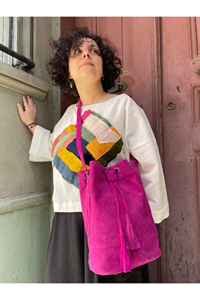 Bohoyasam Bohem Gerçek Deri Omuz Çantası, Omuz Çantası, Deri Çanta, Tasarım Ç...