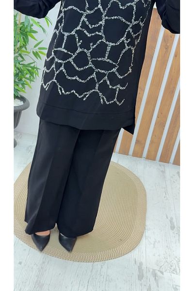 Meryemce Butik Glittering Crepe Set