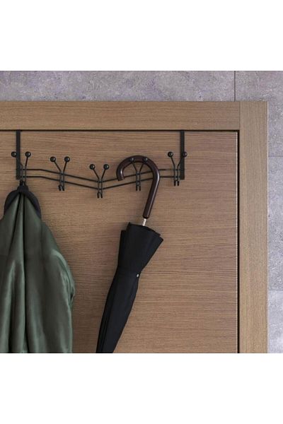 MATMEL 5-Piece Door Back Hanger - Black
