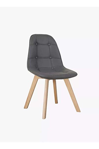 Taimi Wooden Dining Chair With Padded Seat Designed For Home Kitchen Lounge And Office, Gray