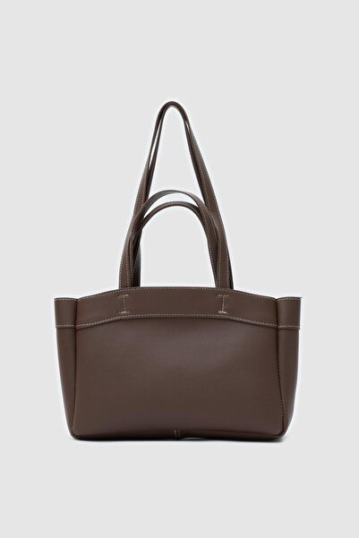 Shule Bags Marlove Deri Kahve Omuz Çantası