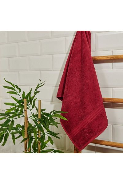 MATMEL Organic Cotton Face Towel - Burgundy - 50X90 cm