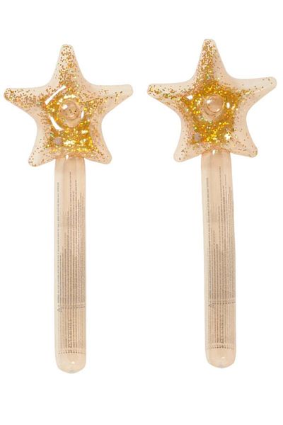 SunnyLife Kids Inflatable Noodle Star Wand Princess Swan Gold Set of 2