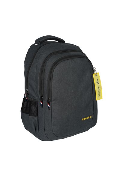 Relaxion Waterproof Multi-Eye School Backpack Black 5054