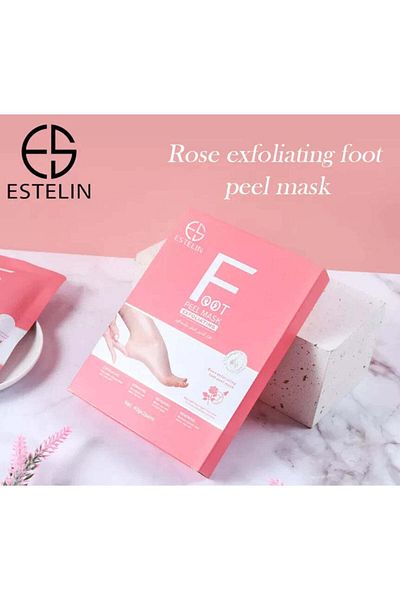 ESTELİN Rose exfoliating foot peel mask 40g*2 pairs