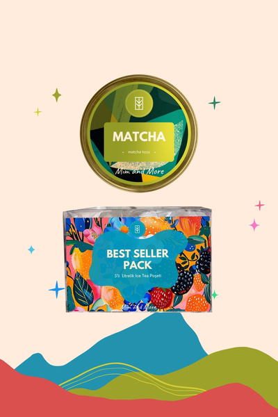 Mim and More Klasik Lezzetler Seti - Bestseller Ice Tea Pack, Saf Matcha 25 Gr