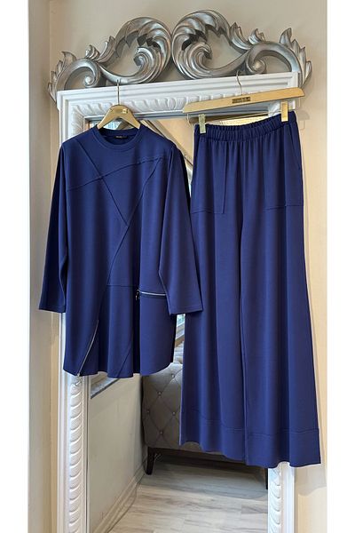 Invee Invee 7111 Cotton Suit - Indigo