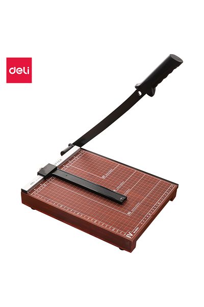Deli Deli E8004 Paper Trimmer, A4 Heavy-Duty Guillotine Cutter, Brown – For Office & School Use