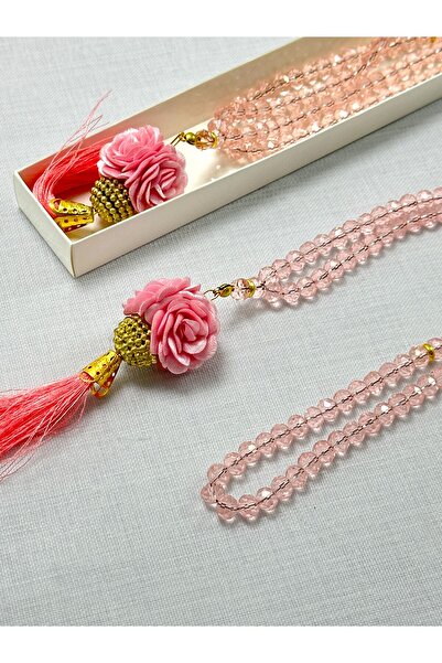 Deniz Elmasları Çeyizlik, Hediyelik, Bebek Mevlidi, Güllü Kristal Tesbih Set Kutulu Hac, Umre Dönüş Hediyesi