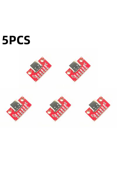Choice 5Pcs 1/5/10PCS TYPE-C Female Test Board USB 3.1 PCB Board 16P to 2.54mm Connector Socket High Curren