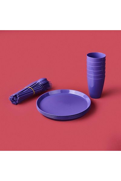 ASPARTAM Living 6-Person Picnic Set - Purple