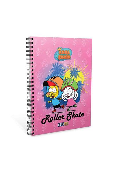 TEKNO İSTANBUL Gıpta Kral Şakir A6 Spiral Cardboard Cover Lined Notebook Pink