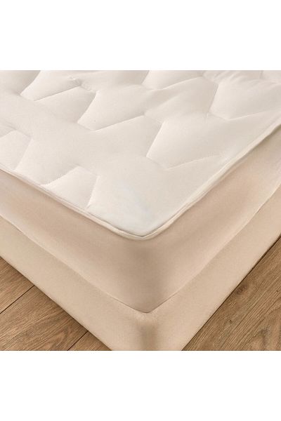 ASPARTAM Fitted Quilted Single Sleeping Pad - White - 100X200 cm