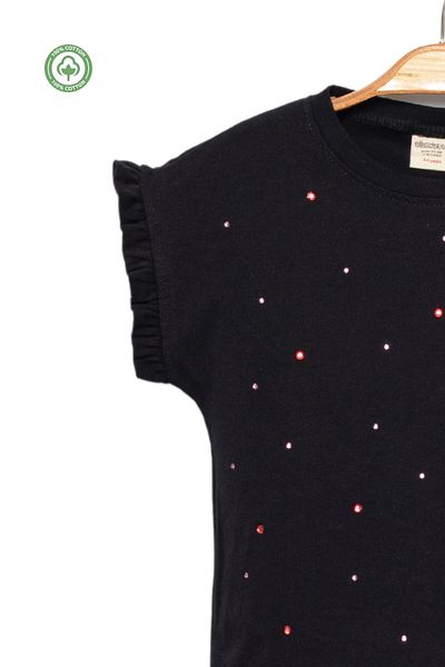 Divonette Girl's Stone Embroidered T-Shirt -Children's Clothing