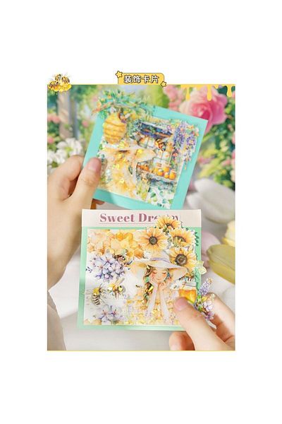 İthal O15-15Pcs Hologram Bee Pet Sticker - Color : Purple