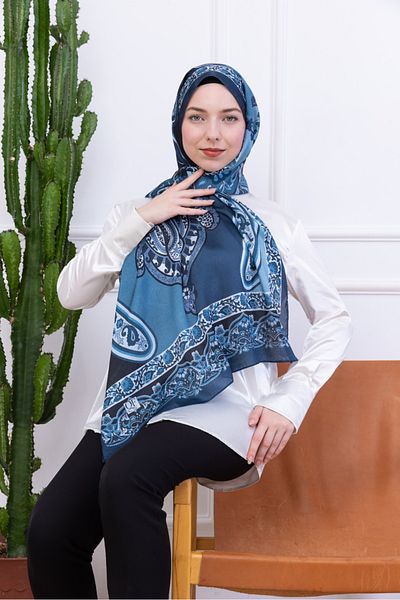 aldyoo Model etnic retro Idol Janjan Shawl Indigo